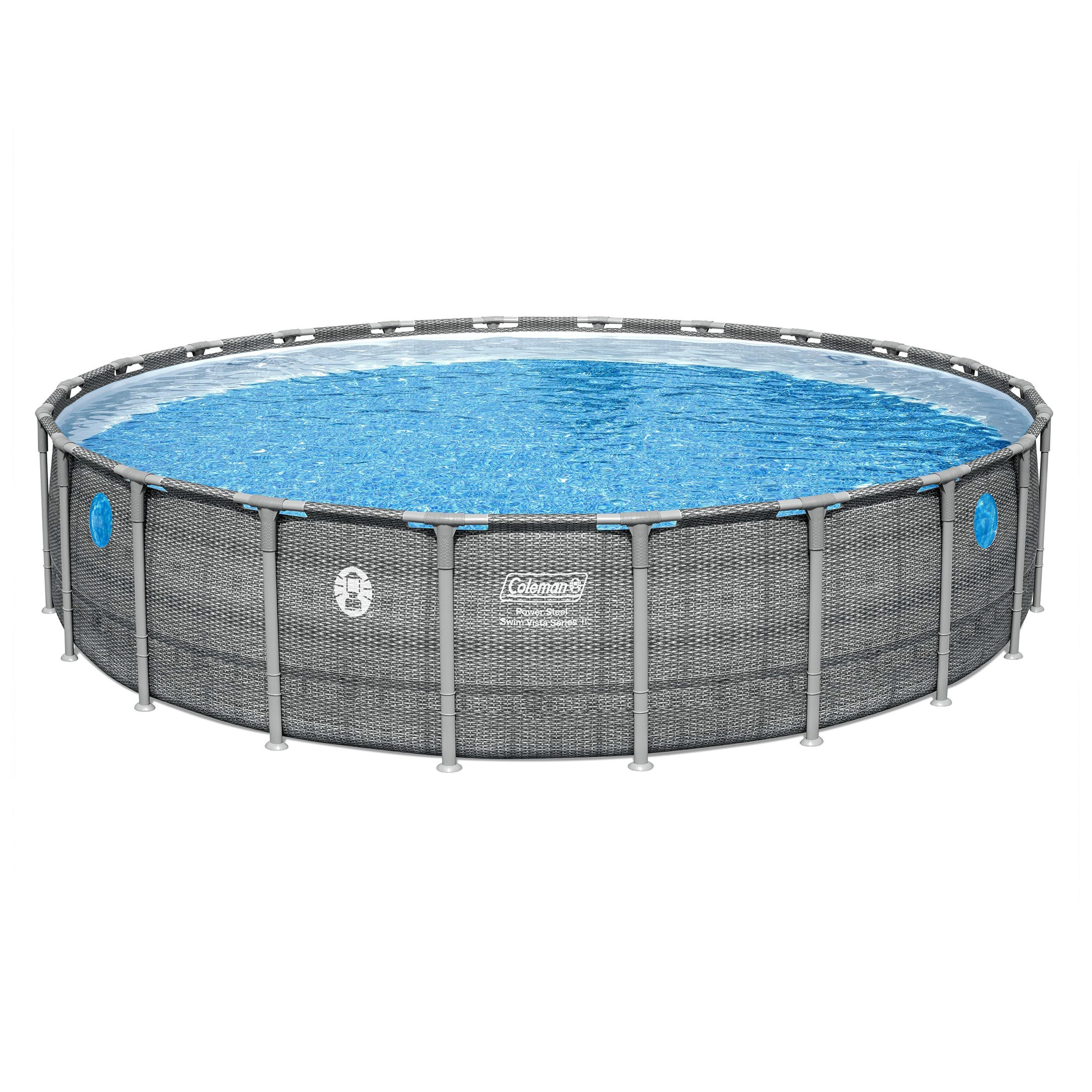 Coleman Power Steel 22' x 52" Frame Above Ground Swimming Pool Set, Gray (Used) - VMInnovations
