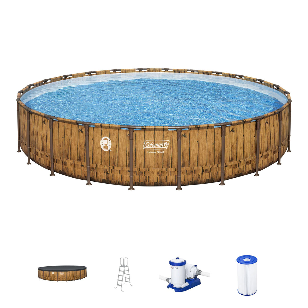 Coleman Power Steel 24'x52" Metal Frame Above Ground Swimming Pool(For Parts) - VMInnovations