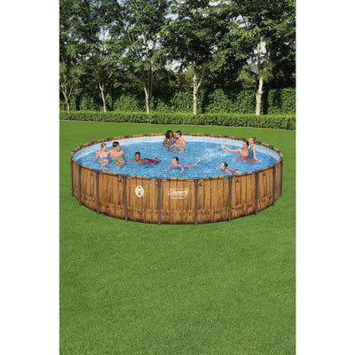 Coleman Power Steel 24' x 52" Metal Frame Above Ground Swimming Pool Set (Used)