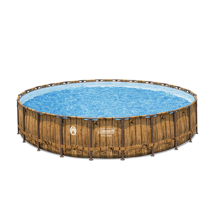 Coleman Power Steel 24' x 52" Metal Frame Above Ground Swimming Pool Set (Used)