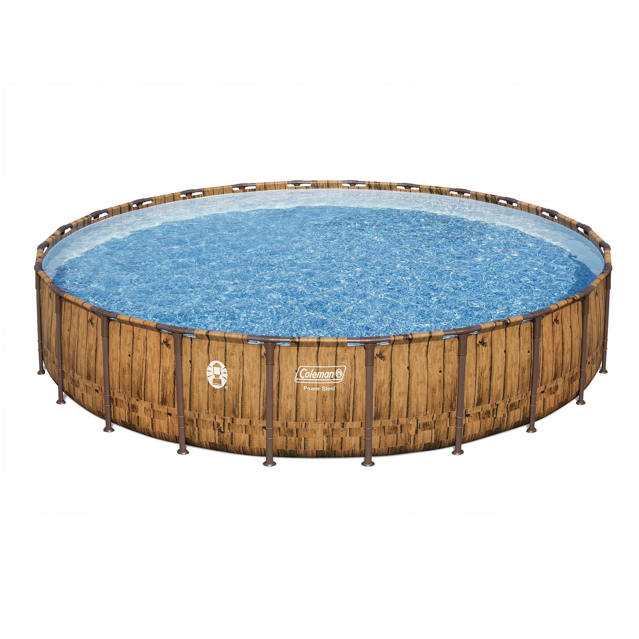 Coleman Power Steel 24' x 52" Metal Frame Round Above Ground Swimming Pool Set