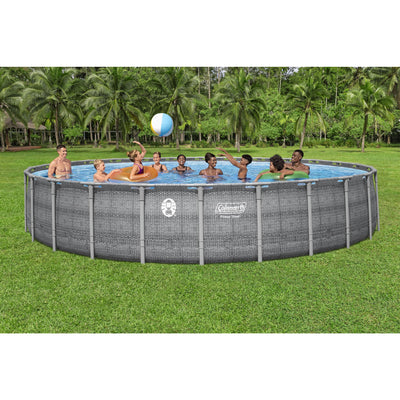 Coleman 26' x 52" Power Steel Frame Deluxe Series Above Ground Swimming Pool Set
