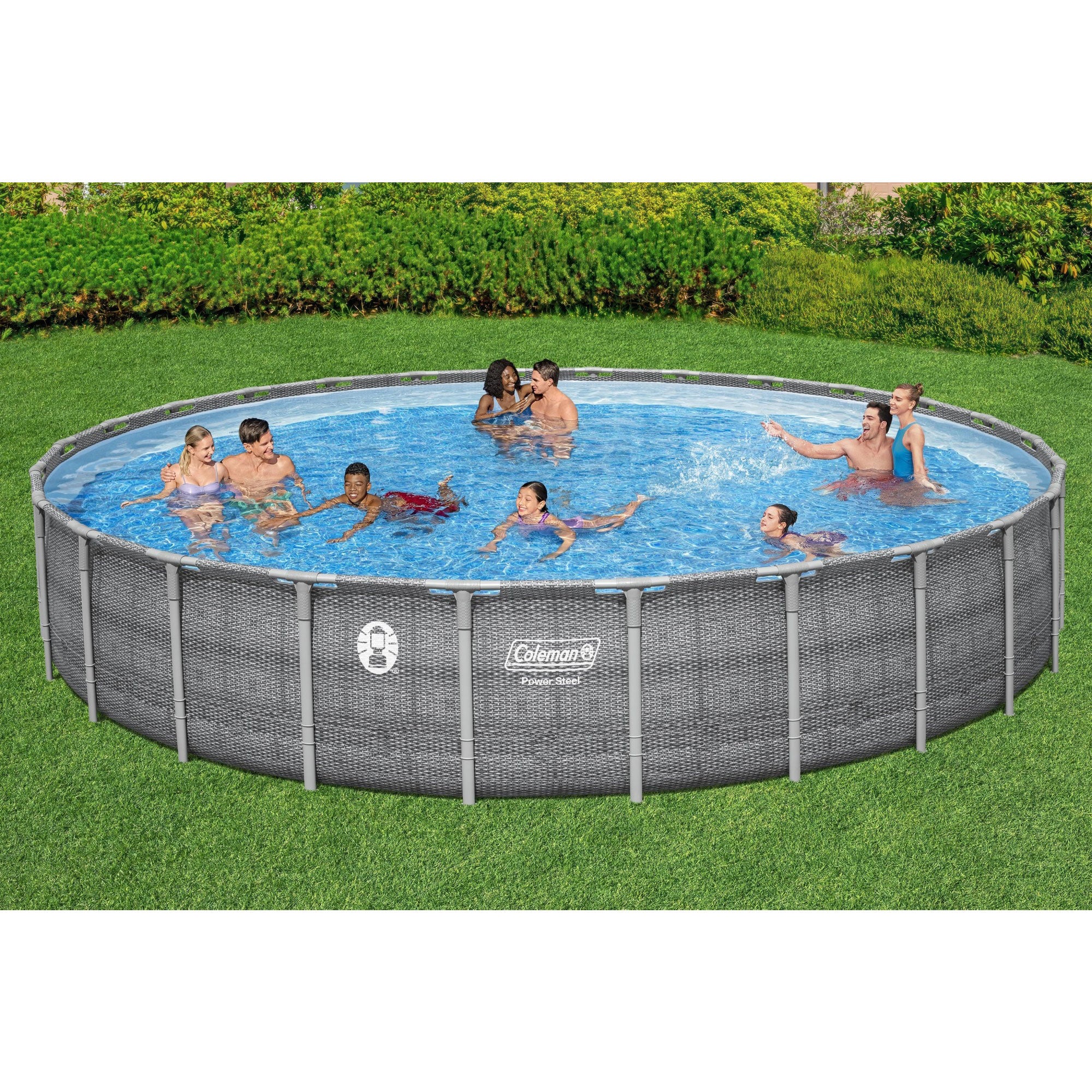 Coleman 26' x 52" Power Steel Frame Deluxe Series Above Ground Swimming Pool Set