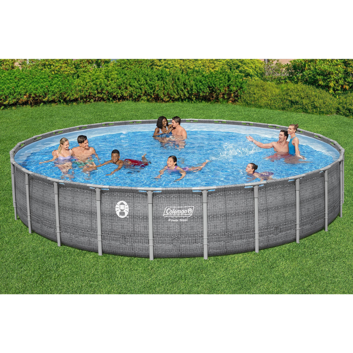 Coleman 26' x 52" Power Steel Frame Deluxe Series Above Ground Swimming Pool Set