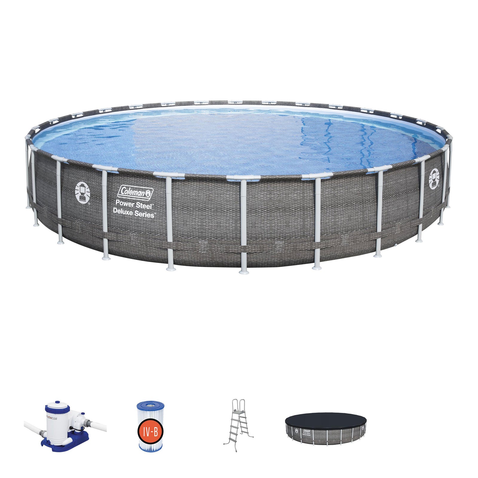 Coleman 26' x 52" Power Steel Frame Deluxe Series Swimming Pool Set (For Parts) - VMInnovations