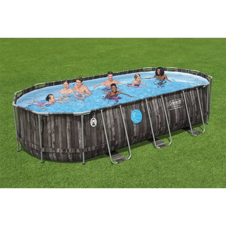 Coleman Power Steel Swim Vista 20' x 48" Round Swimming Pool Set (For Parts)