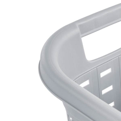 Sterilite Plastic Weave Laundry Hamper Slim Clothes Lidded Basket, Gray, 8-Pack - VMInnovations