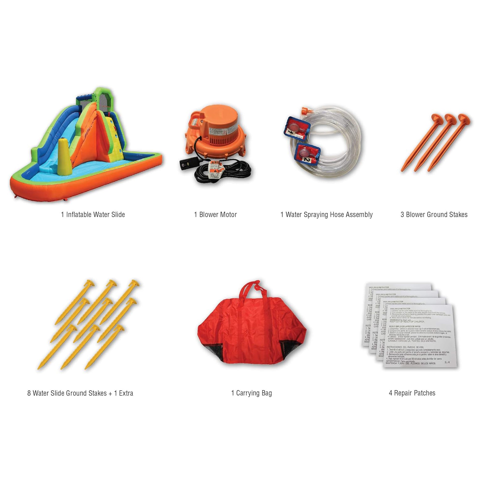 Banzai Water-Spraying Inflatable Pool Water Park Set, Multicolor (Open Box) - VMInnovations