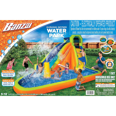 Banzai Gushing Geyser Water-Spraying Inflatable Pool Water Park Set, Multicolor