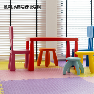 BalanceFrom 24 Sq Ft Interlocking EVA Foam Exercise Mat Tiles, Multi (Open Box) - VMInnovations