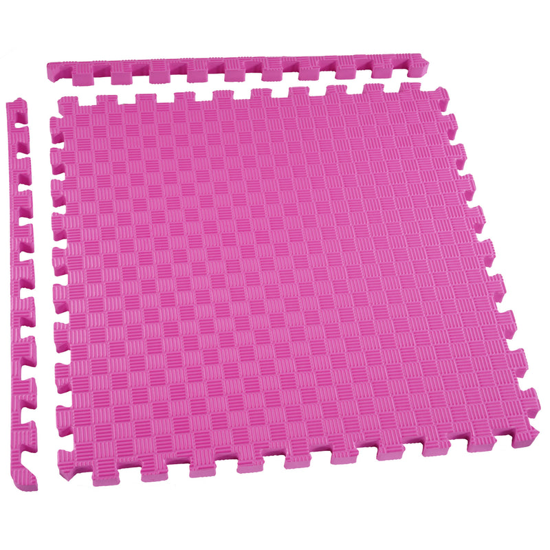 BalanceFrom 24 Sq Ft Interlocking EVA Foam Exercise Mat Tiles, Multi (Used)