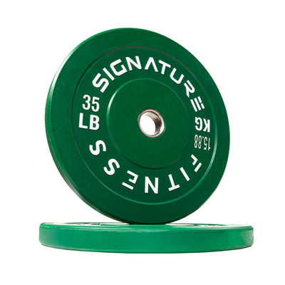 Signature Fitness 35lb Color Coded OlympicPlate Weight Plate, Pair (Open Box) - VMInnovations