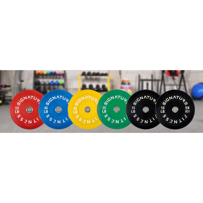 Signature Fitness 35lb Color Coded OlympicPlate Weight Plate, Pair (Open Box) - VMInnovations