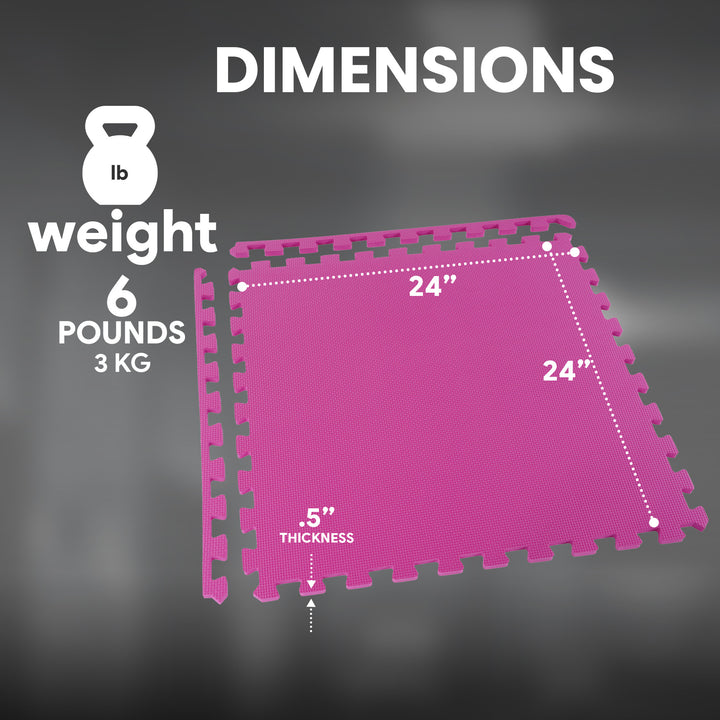 BalanceFrom 48 Sq Ft Interlocking EVA Foam Exercise Mat Tiles, Multi (For Parts) - VMInnovations