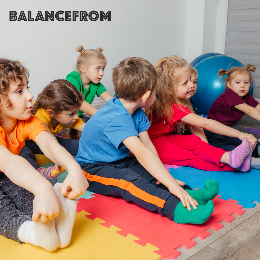 BalanceFrom 48 Sq Ft Interlocking EVA Foam Exercise Mat Tiles, Multi (For Parts)