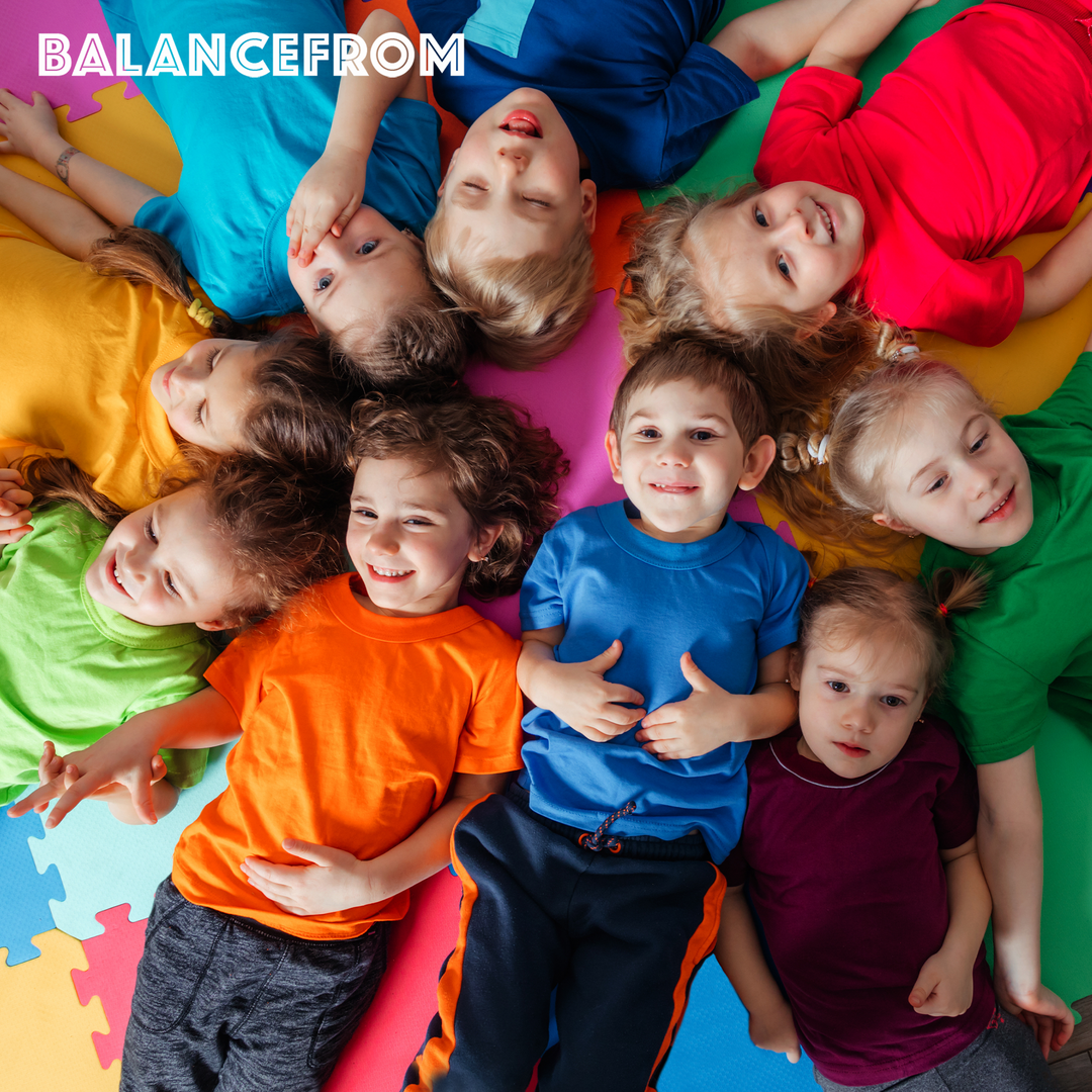 BalanceFrom 48 Sq Ft Interlocking EVA Foam Exercise Mat Tiles, Multi (For Parts)