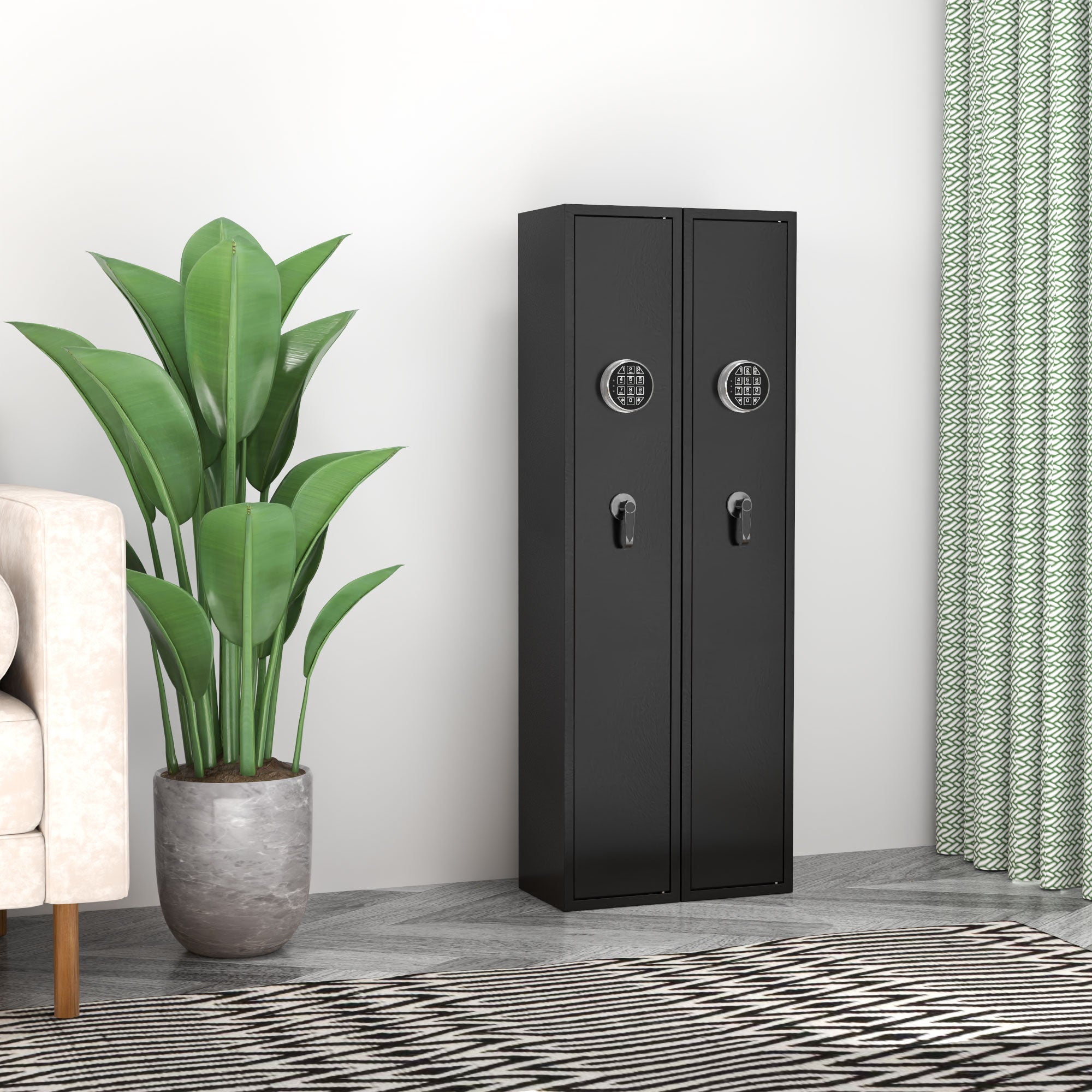 AOBABO 3-Rifle Gun Safe w/Keypad Lock, Security Cabinet Long Safes Guns (Used) - VMInnovations