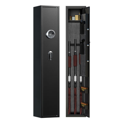 AOBABO 3-Rifle Gun Safe w/Keypad Lock, Security Cabinet Long Safes Gun Cabinet - VMInnovations