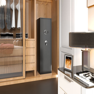 AOBABO 5-Rifle Gun Safe w/ Keypad Lock,Cabinet Long Safes Gun Cabinet (Open Box) - VMInnovations