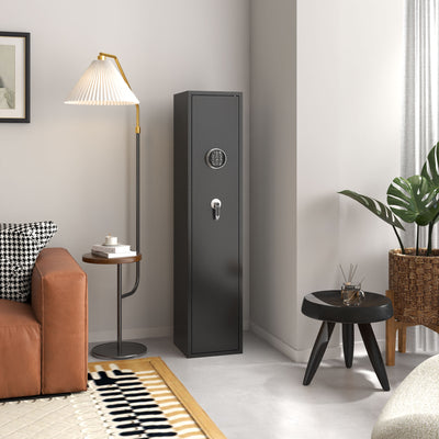AOBABO 5-Rifle Gun Safe w/ Keypad Lock,Cabinet Long Safes Gun Cabinet (Open Box) - VMInnovations