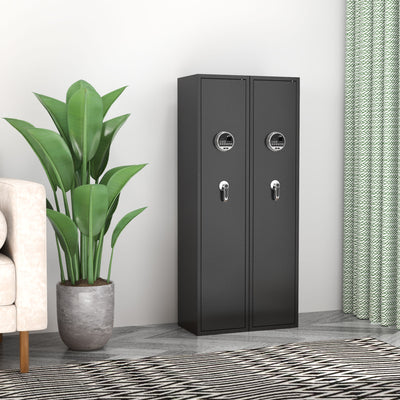 AOBABO 5-Rifle Gun Safe w/Keypad Lock, Security Cabinet Long Safes Gun Cabinet - VMInnovations