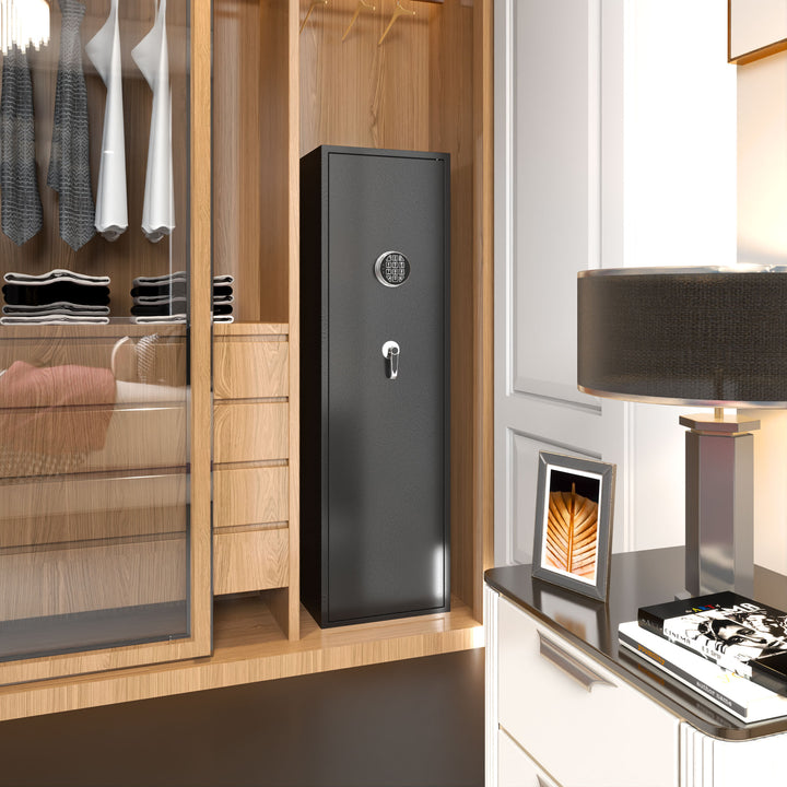 AOBABO 8-Rifle Gun Safe w/Keypad Lock, Security Long Safes Gun Cabinet (Used) - VMInnovations