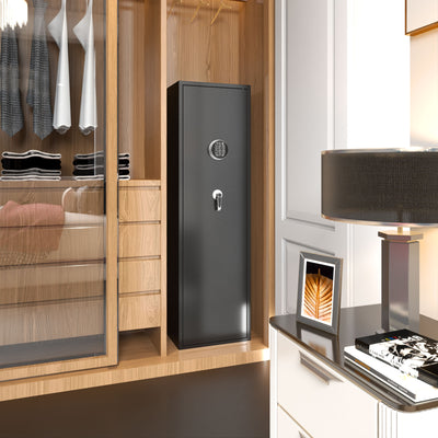 AOBABO 8-Rifle Gun Safe w/Keypad Lock, Security Long Safes Gun Cabinet (Used) - VMInnovations