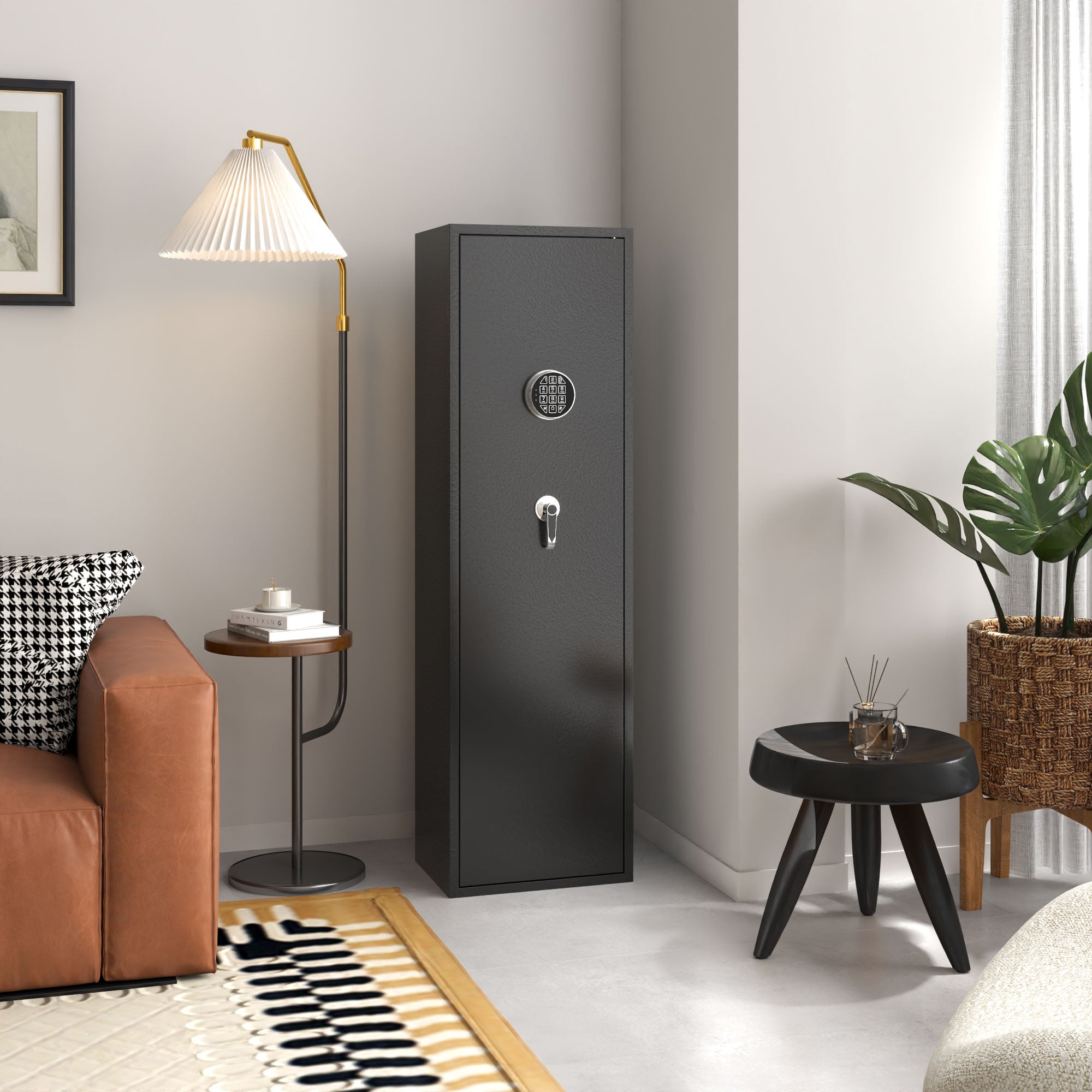 AOBABO 8-Rifle Gun Safe w/Keypad Lock, Gun Cabinet (Open Box) - VMInnovations