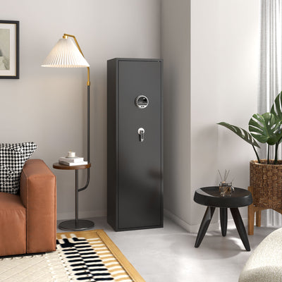 AOBABO 8-Rifle Gun Safe w/Keypad Lock, Security Gun Cabinet (Open Box) - VMInnovations