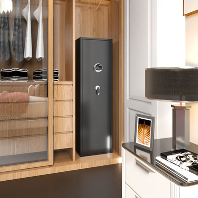 AOBABO 8-Rifle Gun Safe w/Keypad Lock, Security Gun Cabinet (Open Box) - VMInnovations