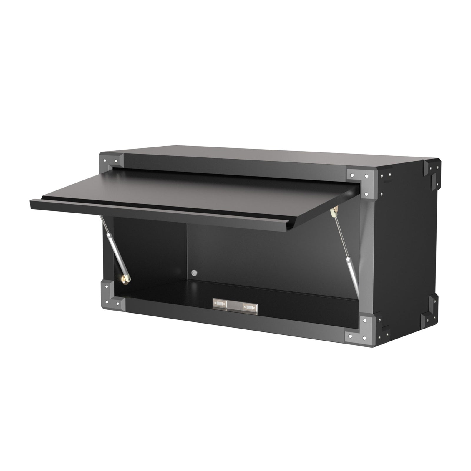 AOBABO Small Wall Mounted Metal Storage Cabinet Organizer with Flip Door, Black - VMInnovations