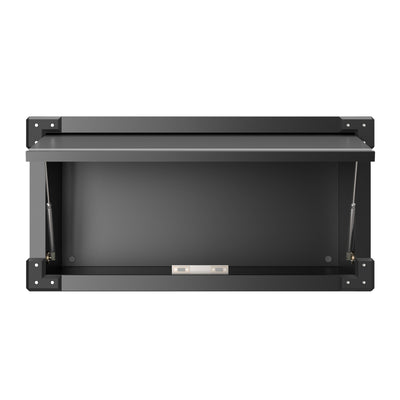 AOBABO Small Wall Mounted Metal Storage Cabinet Organizer with Flip Door, Black - VMInnovations