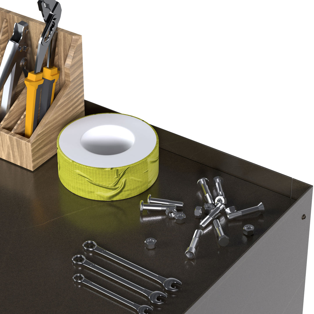 AOBABO Steel Rolling Tool Storage Chest 3 Drawer w/Wheels, Black (Open Box) - VMInnovations