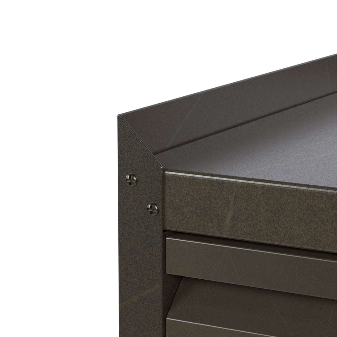 AOBABO Steel Rolling Tool Storage Chest 3 Drawer w/Wheels, Black (Open Box) - VMInnovations