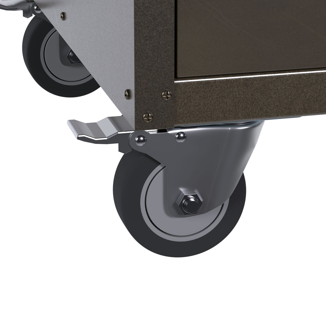 AOBABO Steel Rolling Tool Storage Chest 3 Drawer w/Wheels, Black (Open Box) - VMInnovations