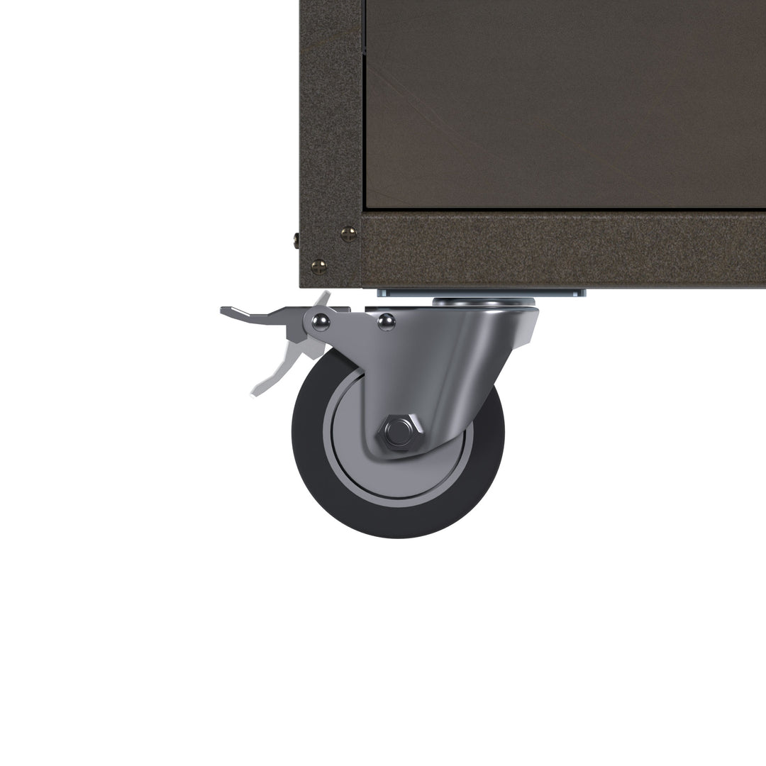 AOBABO Steel Rolling Tool Storage Chest 3 Drawer w/Wheels, Black (Open Box) - VMInnovations