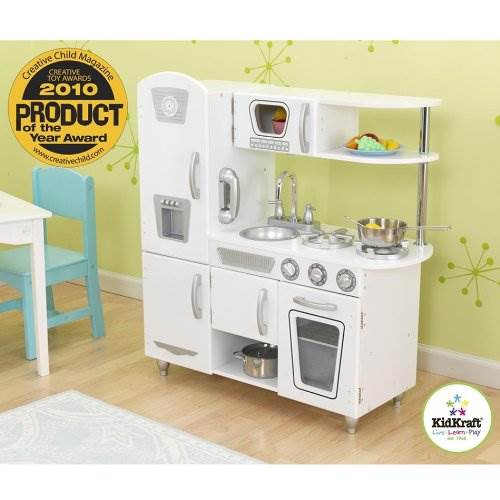 KidKraft White Vintage Kitchen Kids Pretend Play Set - Open Box