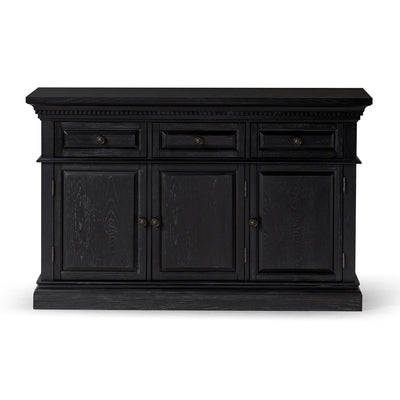 Maven Lane Theo Traditional Wooden Sideboard in Antiqued Black Finish (Open Box) - VMInnovations