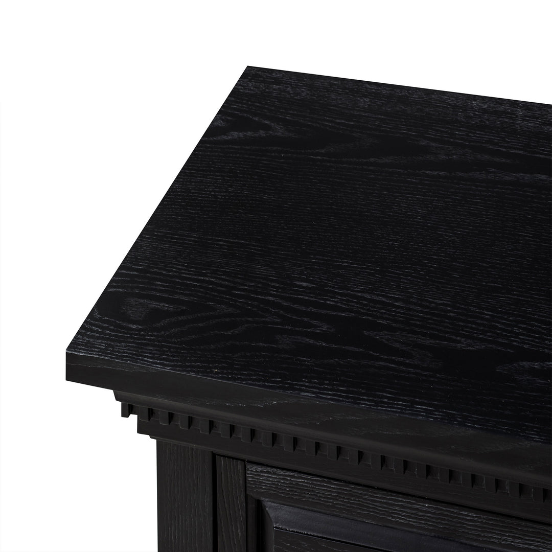 Maven Lane Theo Traditional Wooden Sideboard in Antiqued Black Finish (Open Box)
