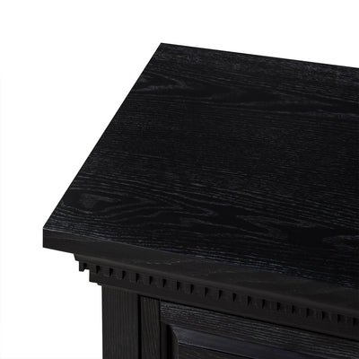 Maven Lane Theo Traditional Wooden Sideboard in Antiqued Black Finish (Open Box) - VMInnovations