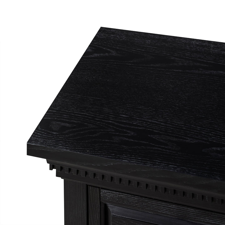 Maven Lane Theo Traditional Wooden Sideboard in Antiqued Black Finish (Open Box)