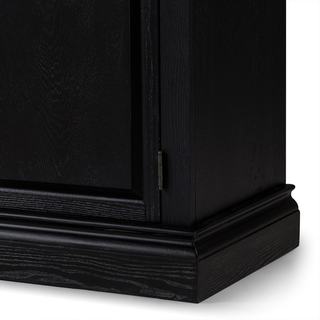 Maven Lane Theo Traditional Wooden Sideboard in Antiqued Black Finish (Open Box)