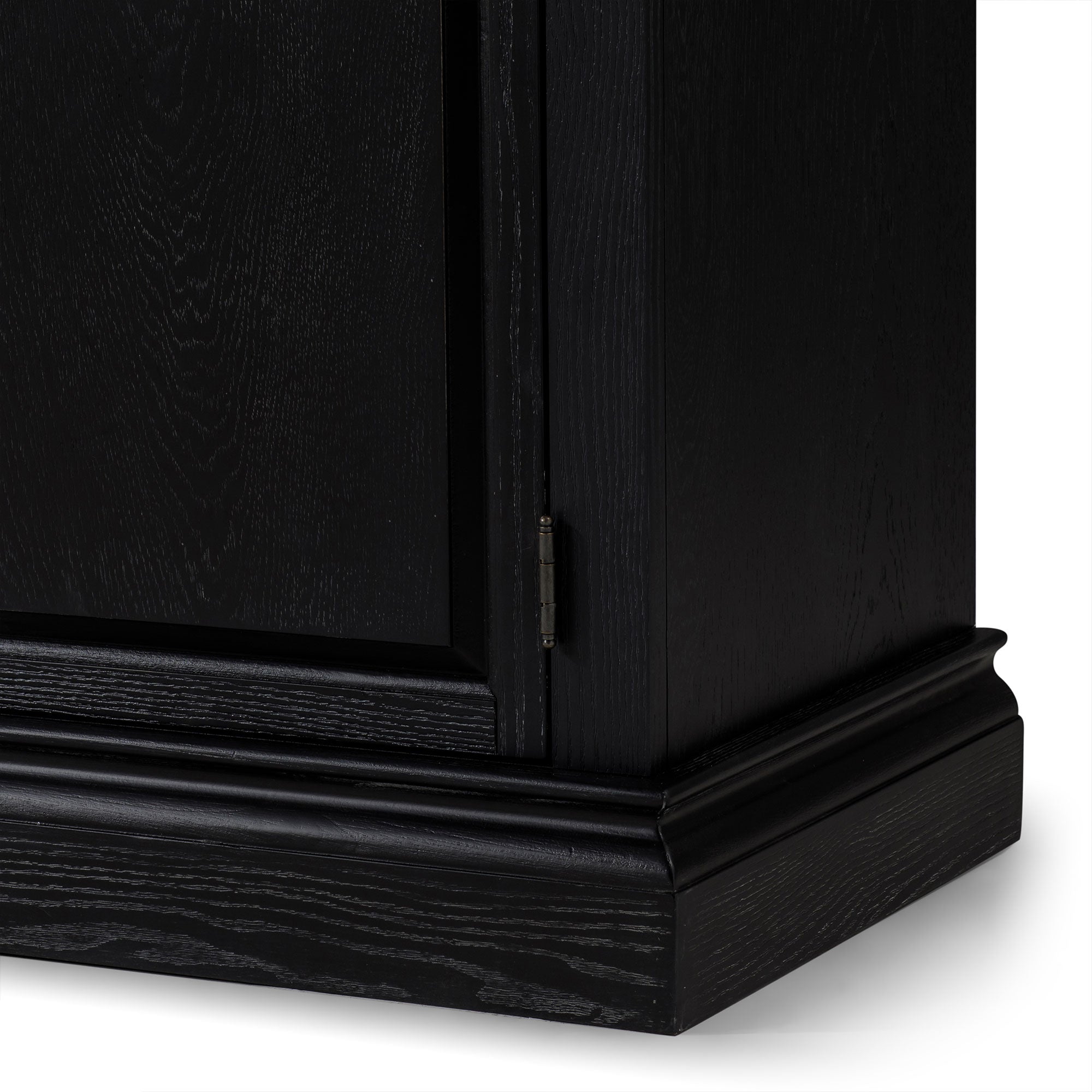Maven Lane Theo Traditional Wooden Sideboard in Antiqued Black Finish (Open Box) - VMInnovations