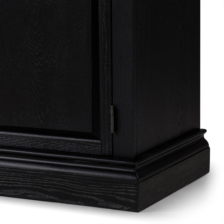 Maven Lane Theo Traditional Wooden Sideboard in Antiqued Black Finish (Open Box)
