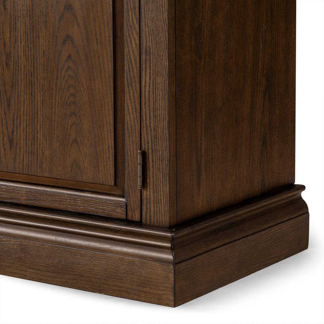Maven Lane Theo Traditional Wooden Sideboard in Antiqued Brown Finish(For Parts) - VMInnovations