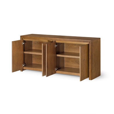 Maven Lane Iris Contemporary Wooden Sideboard in Refined Brown Finish(For Parts)