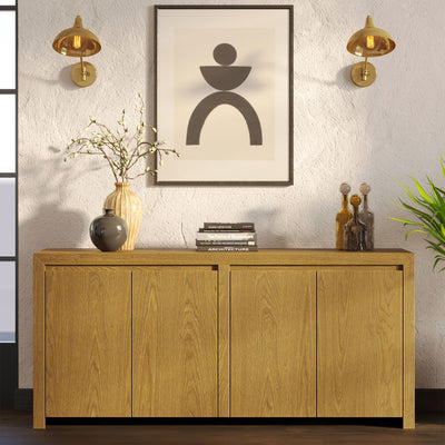 Maven Lane Iris Contemporary Wooden Sideboard in Refined Natural Finish (Used) - VMInnovations