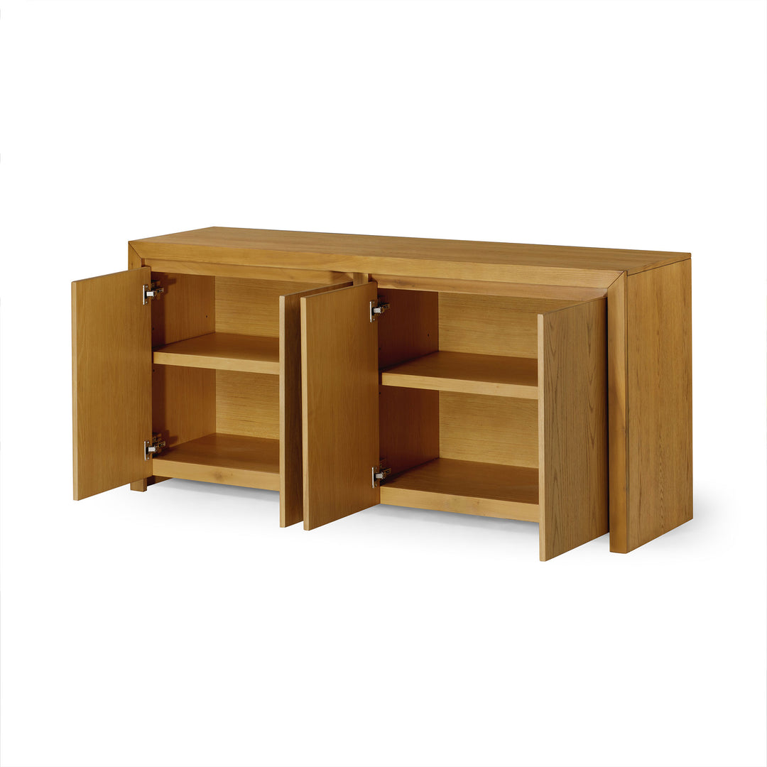 Maven Lane Iris Contemporary Wooden Sideboard in Refined Natural Finish