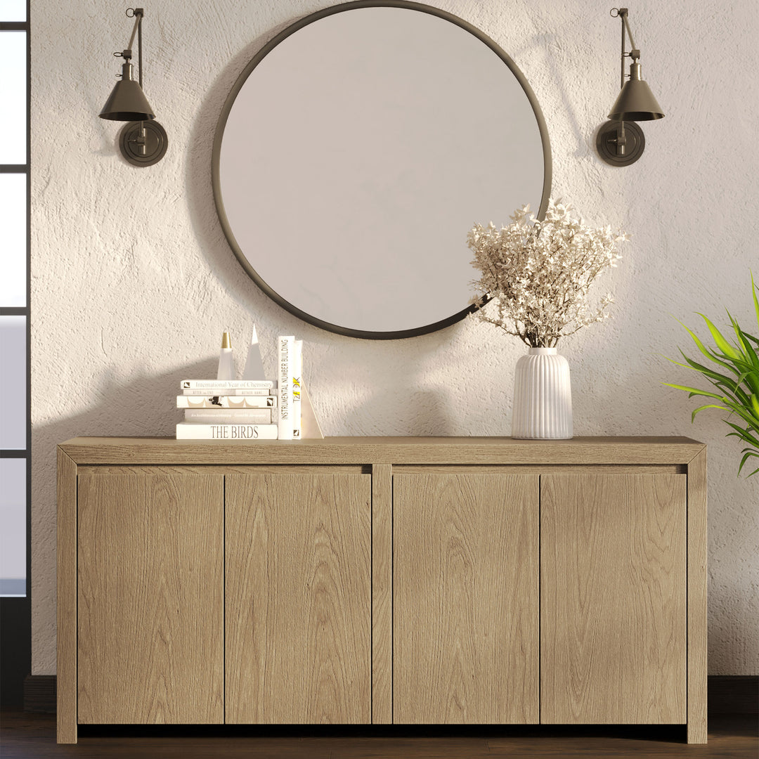 Maven Lane Iris Contemporary Wooden Sideboard in Refined Grey Finish (Used) - VMInnovations