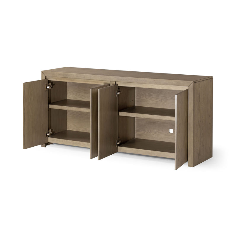 Maven Lane Iris Contemporary Wooden Sideboard in Refined Grey Finish (Open Box)